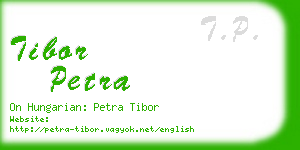 tibor petra business card